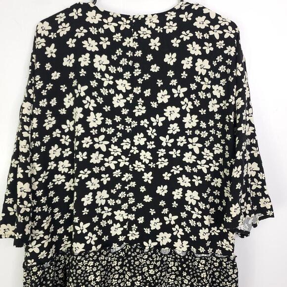 Maurices Top Womens XXL Kimono Pull On Daisy FLorals Spring Peplum Waist Casual - Picture 11 of 12